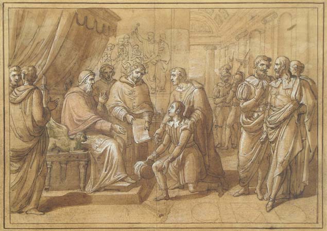 Vincenzo Camuccini, Bramante introducing Raphael to pope Julius II